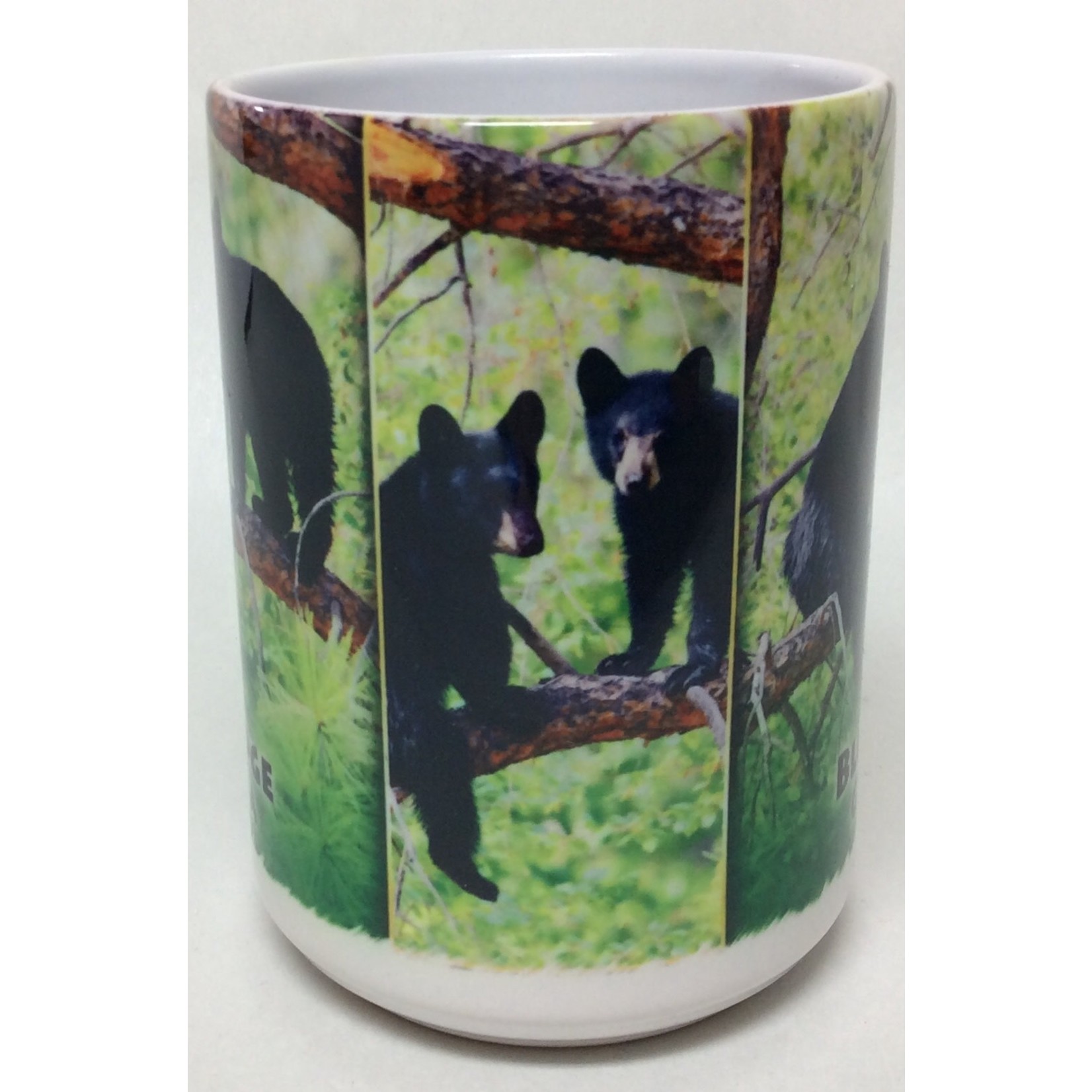 Black bear cubs in tree mug