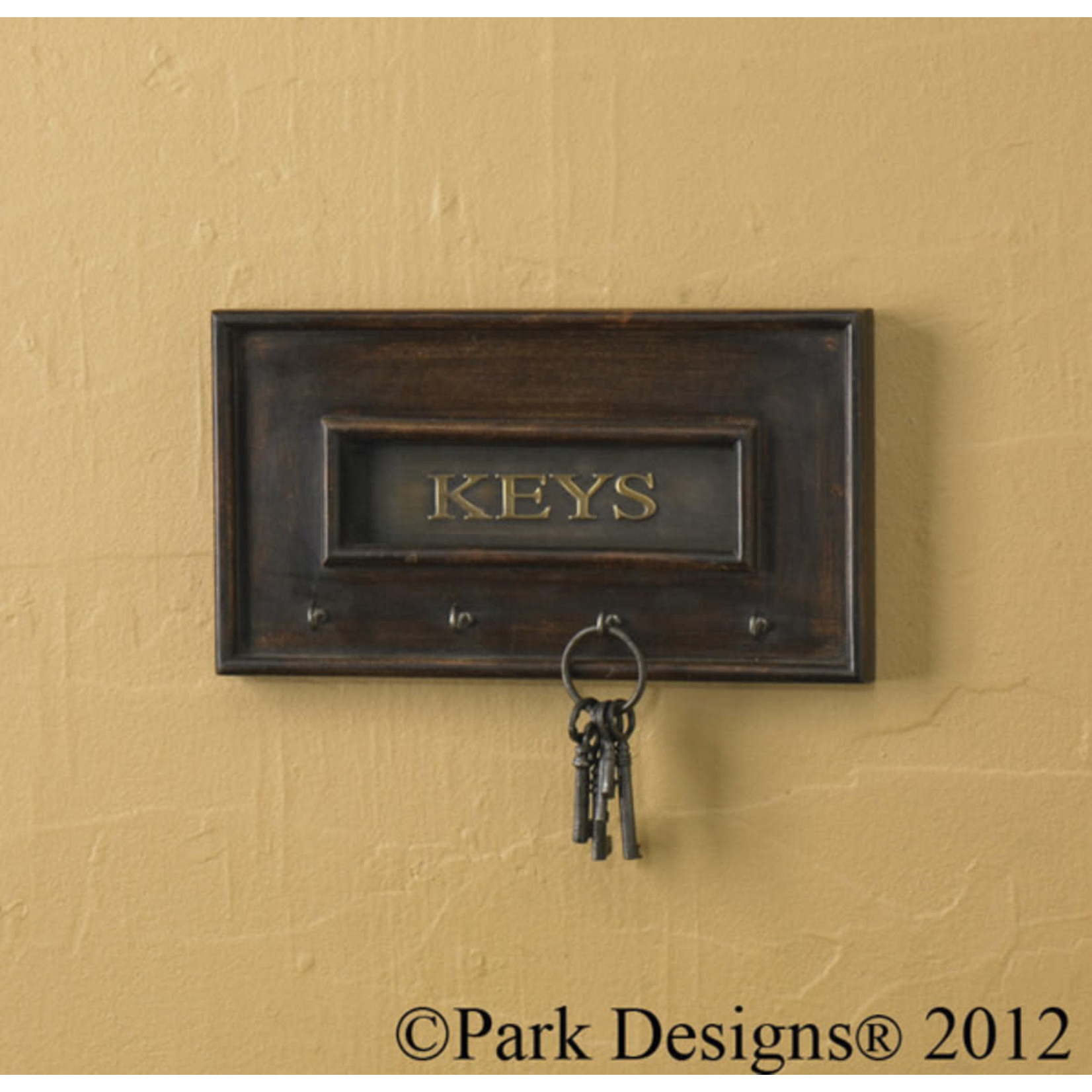 Wood/brass Key Holder