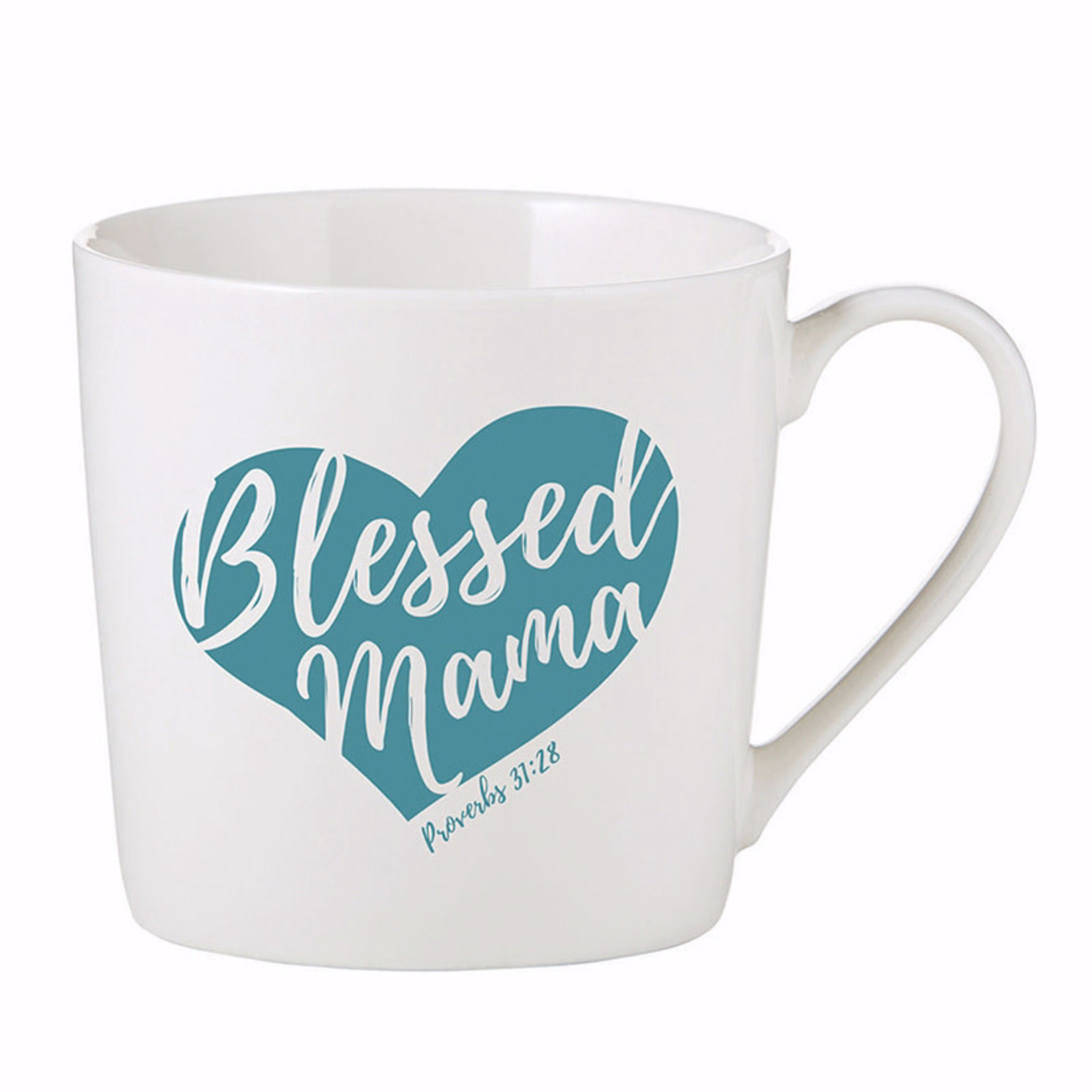 Blessed mama white mug