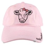 Cow hat w/bow hat