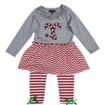 Candy Cane Dress set toddler