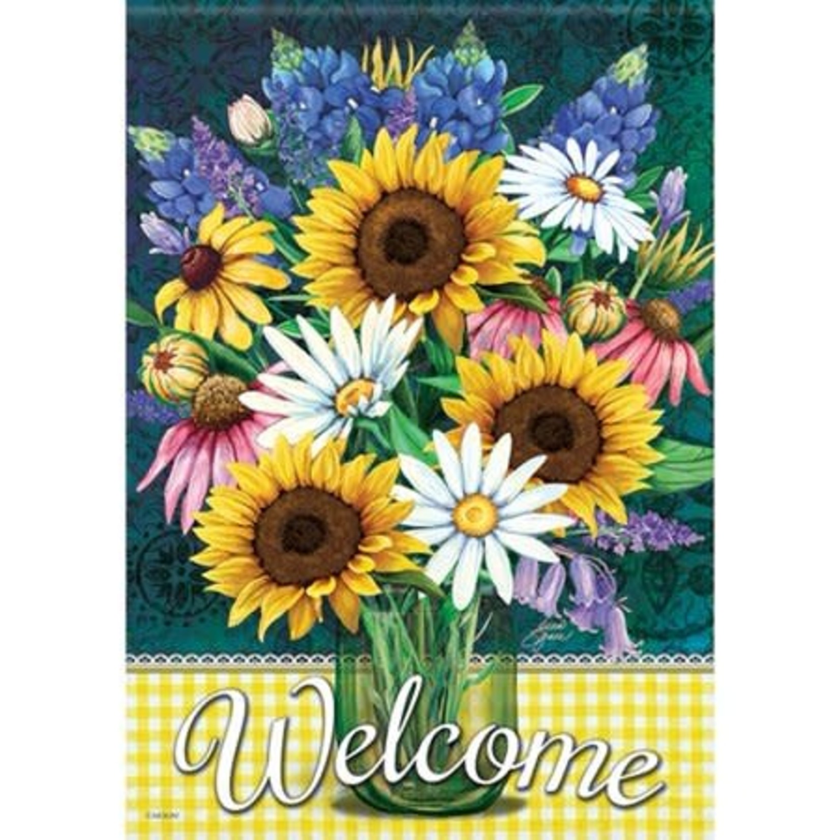 Sunflower bouquet grdn flag