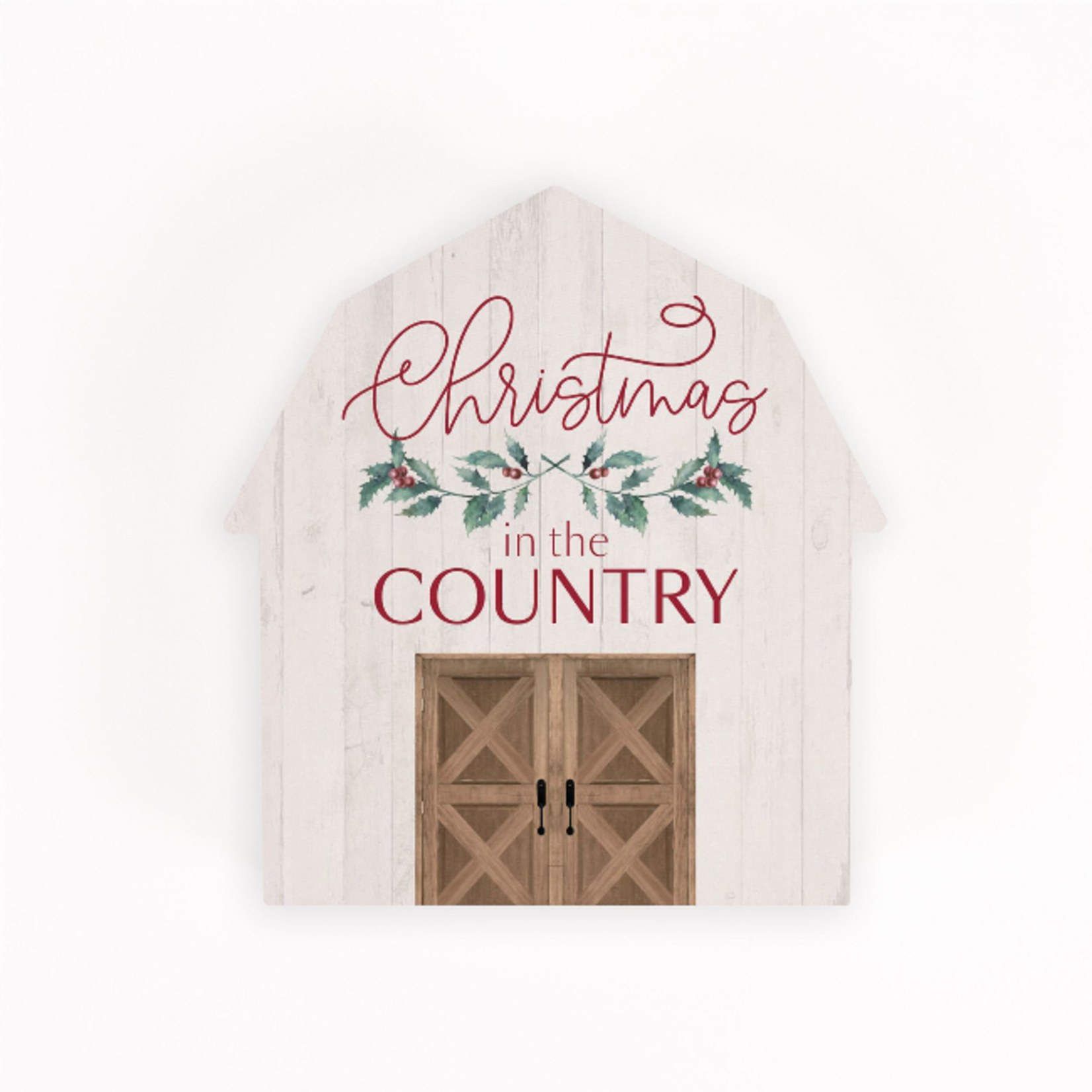 Christmas in the country barn sign