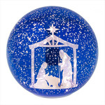 Nativity Blue Lighted ball