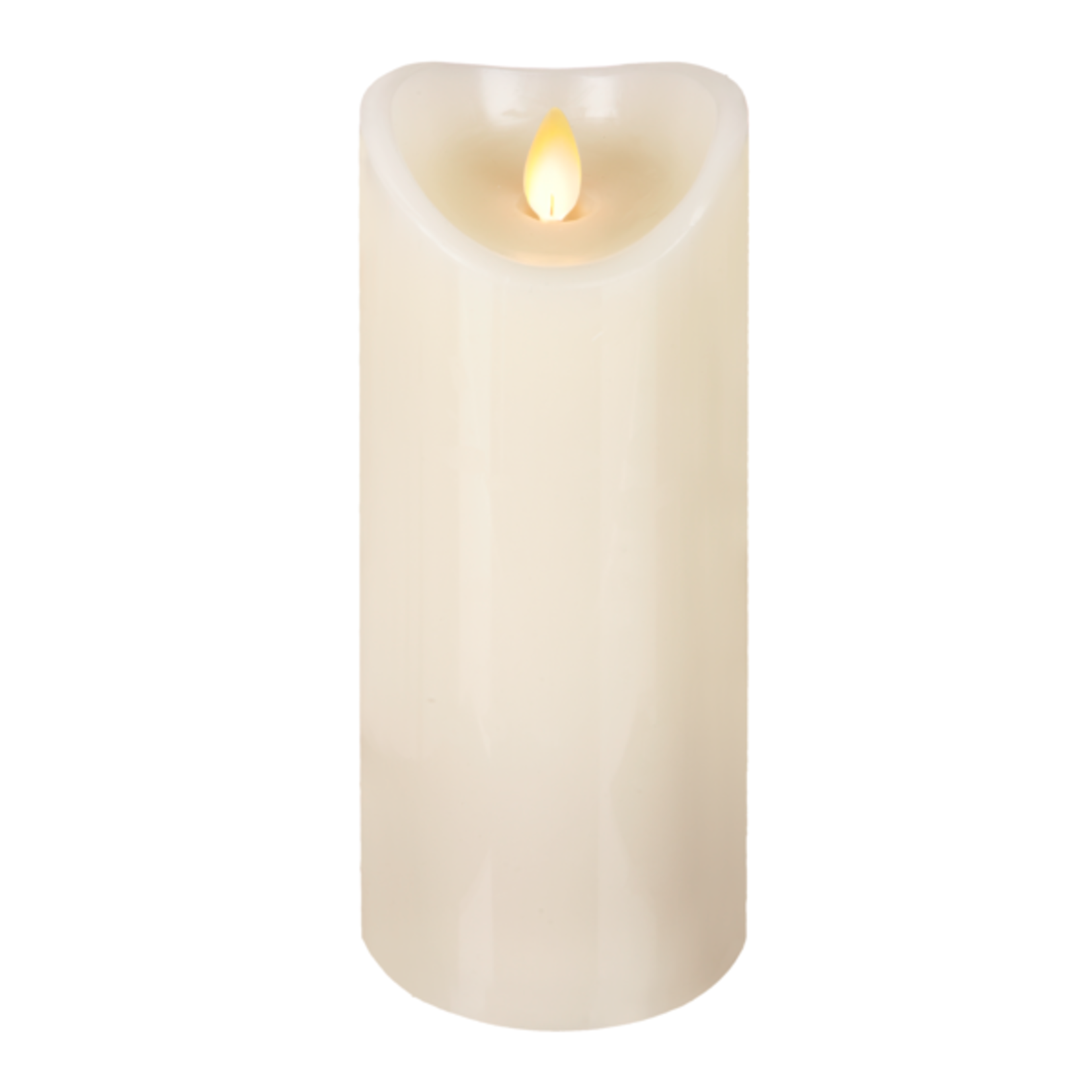 3x8 Wax LED pillar candle ivory