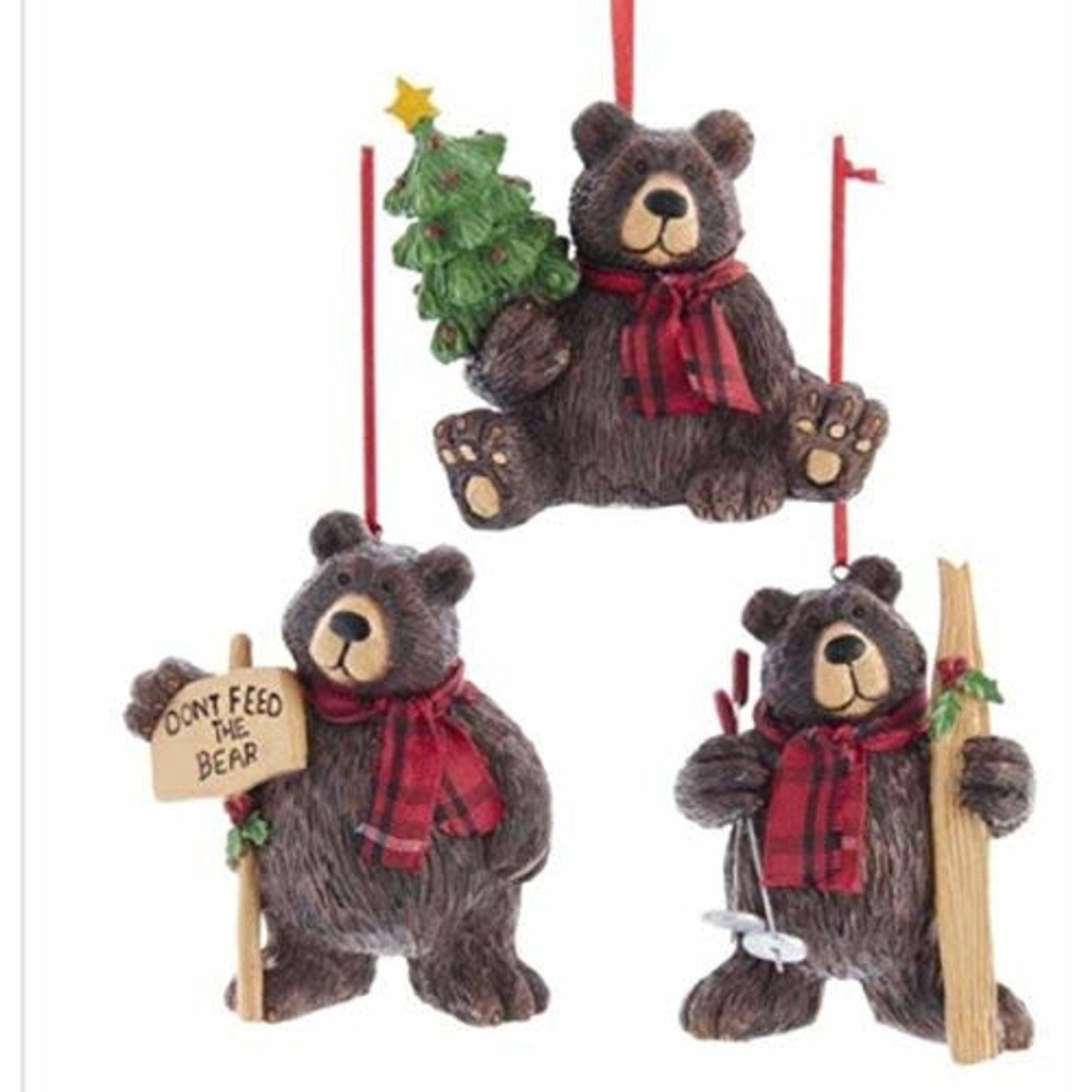 BEAR W/TREE/SIGN/SKI ORN