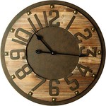 Rustic metal/wood wall clock