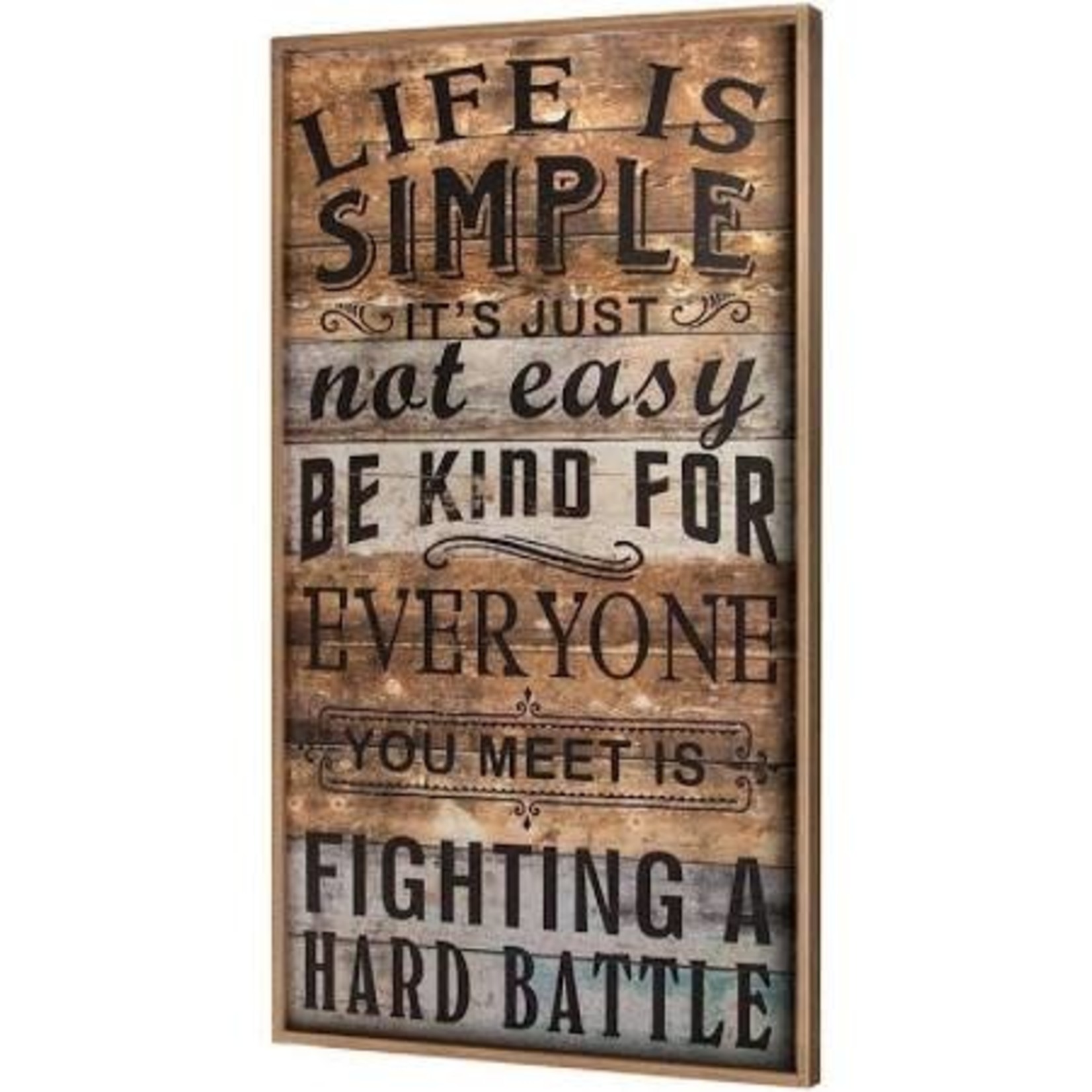Life is simple word sign