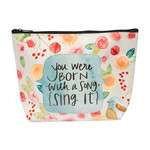 Sing it zippered cosmetic bag