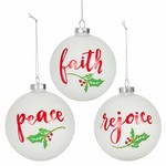 Rejoice,faith,Peace glass ball