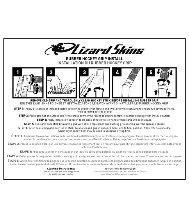 Lizard Skins Poignée de hockey en caoutchouc Snipe Classic Knob