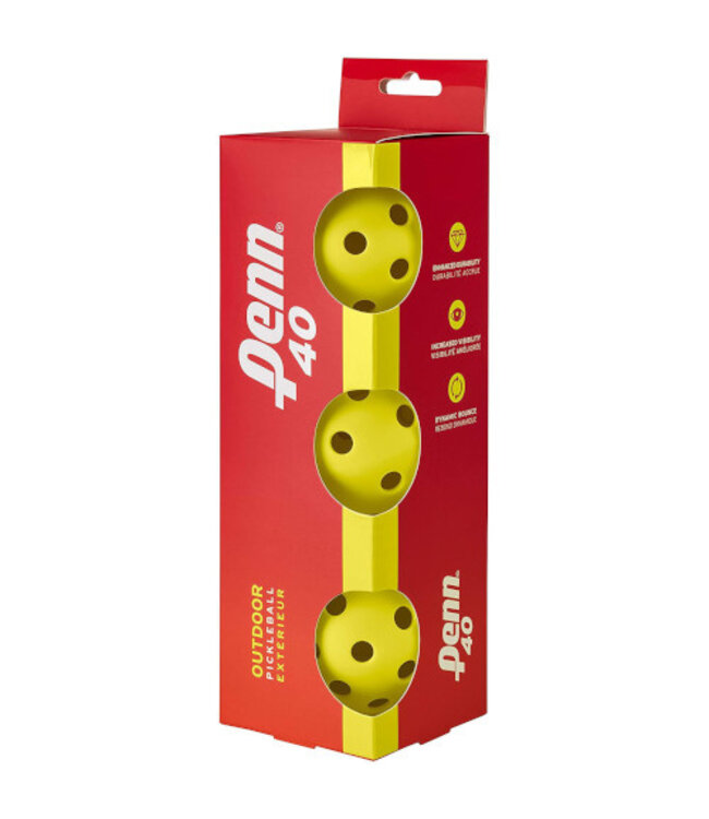 Balle d' Extérieur Penn 40 (3PK)