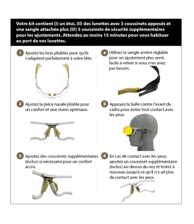 Lunettes de Protection sans Lentilles