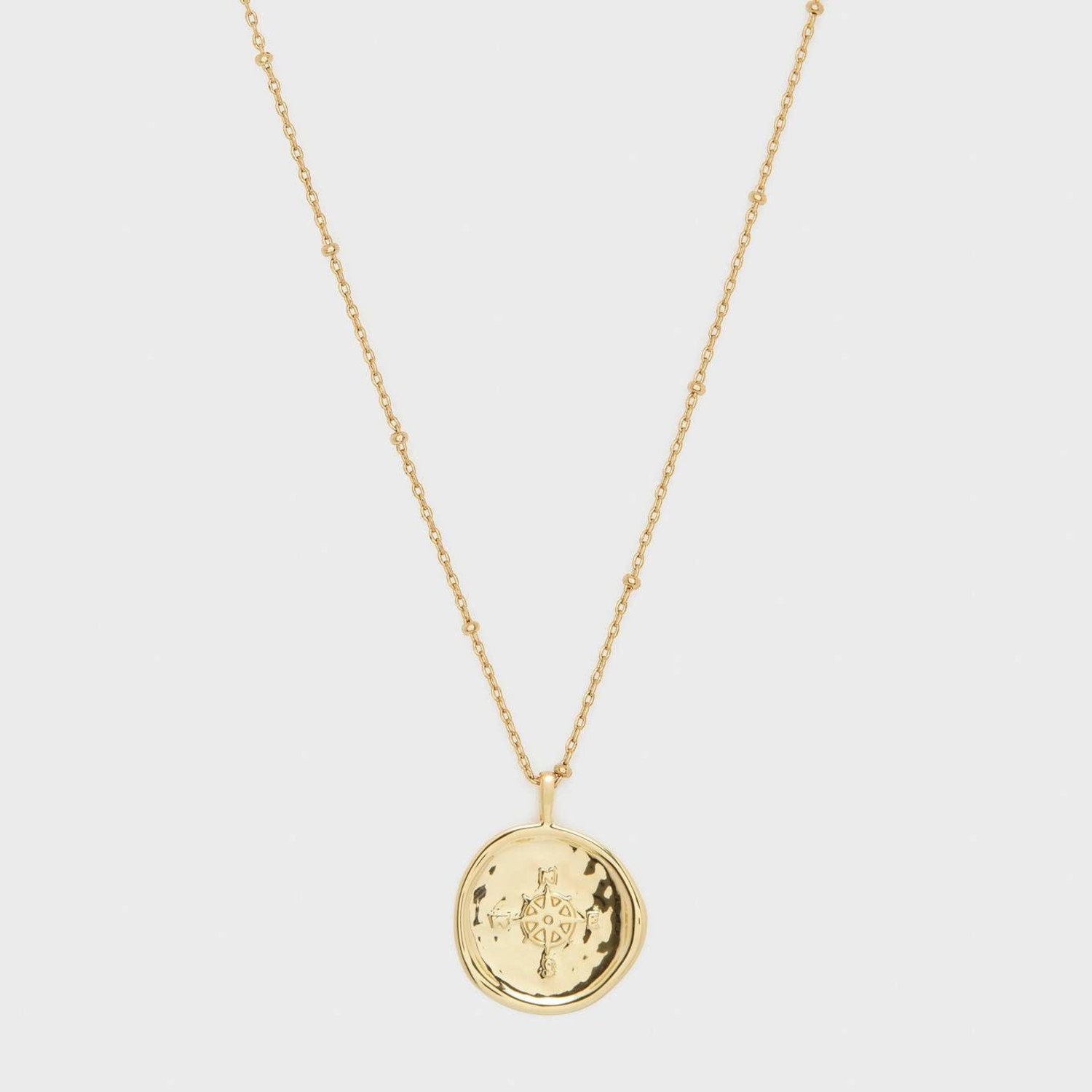 Gorjana Compass Coin Necklace- Gold 