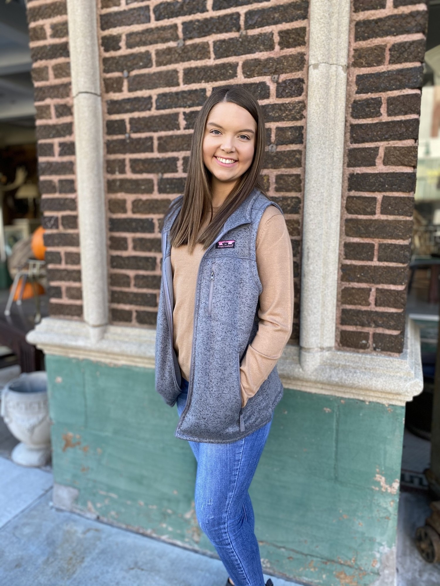 Simply Southern Grey Knit Vest - The 
