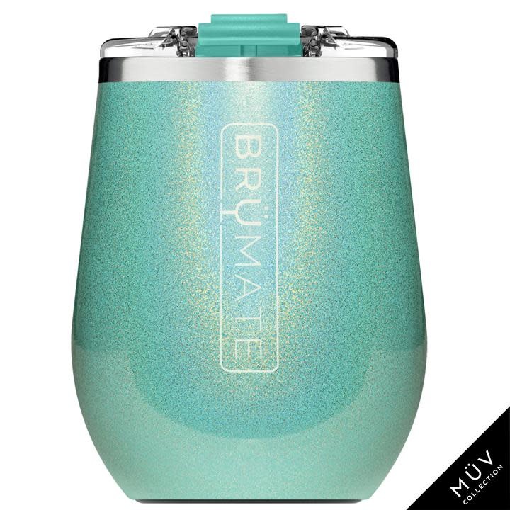 Uncorked Wine Tumbler Glitter Aqua