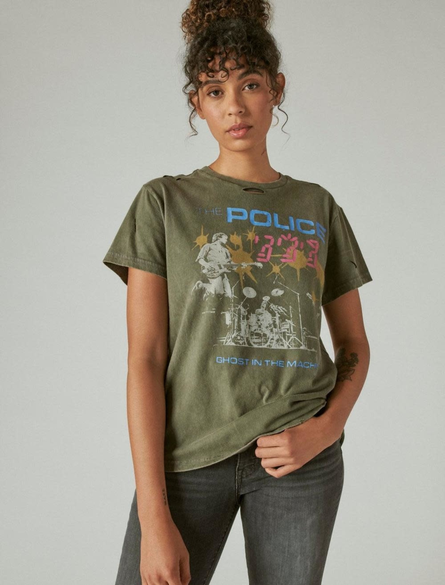 The Police Boyfriend Tee Grape Leaf 