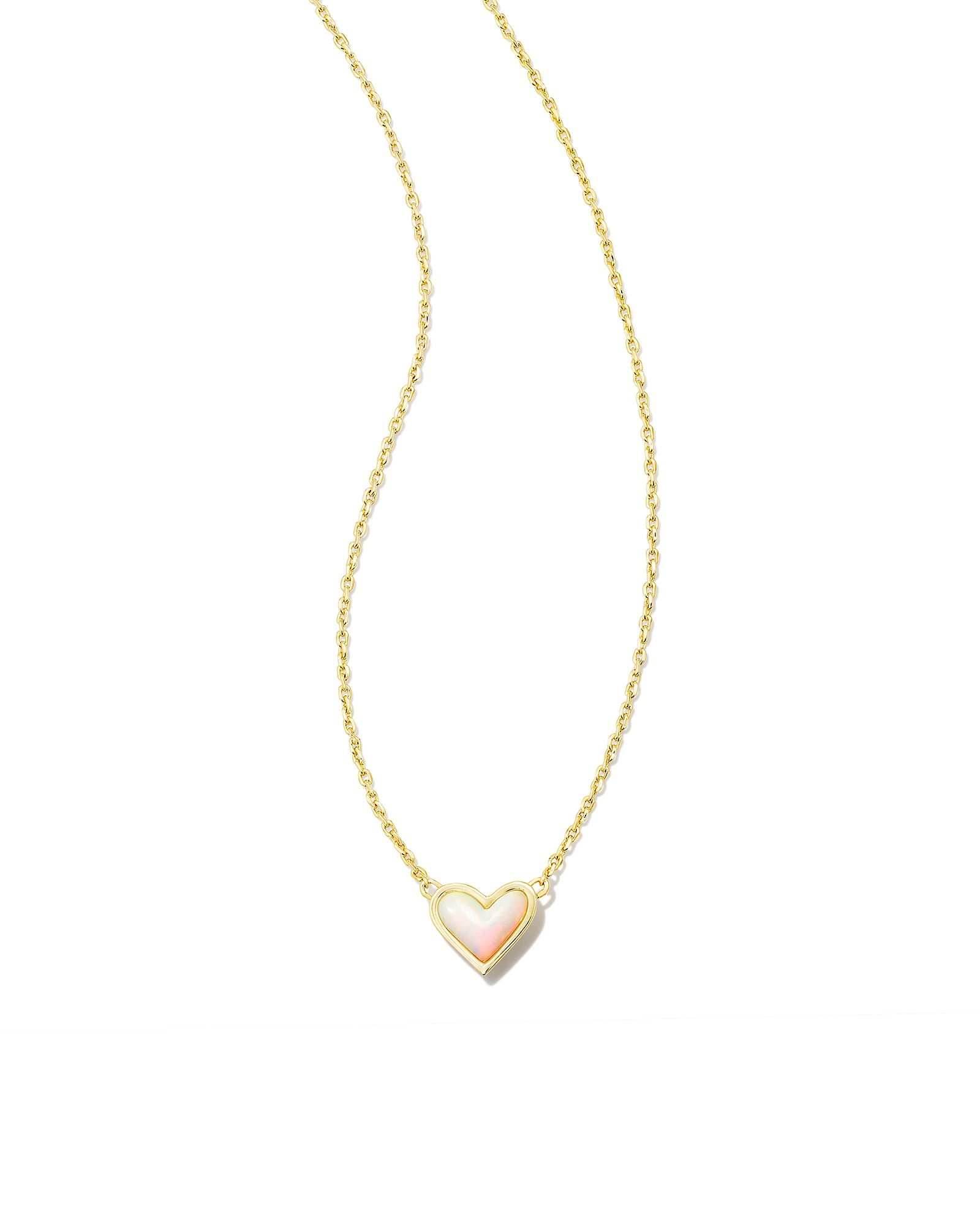 Heart 14k White Gold Pendant Necklace in White Diamonds | Kendra Scott