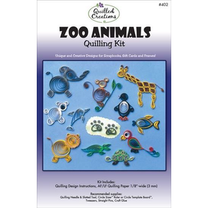 Quilled Creations . QUI Zoo Animals Quilling Kit