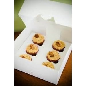 Retail Supplies . RES 10 X 10 X 4 White Bakery Box (6 Cupcakes)