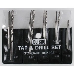 Du Bro Products . DUB 10 Pc Stand Tap & Drill Set