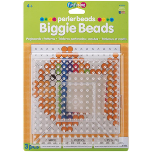 Perler (beads) PRL Perler BIGGIE Beads Pegboards 2/Pkg - Clear