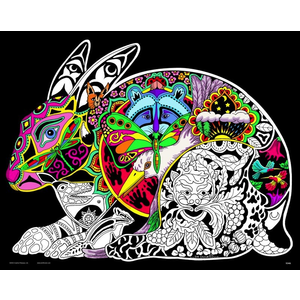 Stuff To Color . SFC 16X20 Velvet Poster Inner Nature Hare