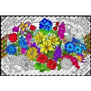 Stuff To Color . SFC Wall Poster Flower Explosion 22 X 32.5