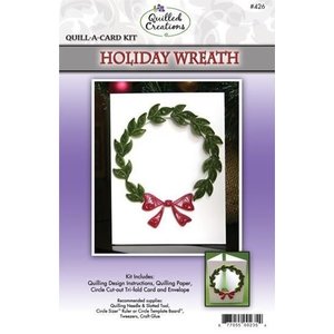 Quilled Creations . QUI Quill-A-Card: Holiday Wreath Quilling Kit
