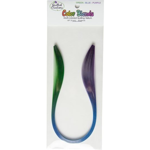 Quilled Creations . QUI Green-Blue-Purple Color Blend Quilling Vellum (1/8'')