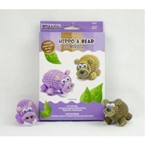 Quilled Creations . QUI Hippo & Bear 3D Miniatures Kit