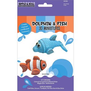 Quilled Creations . QUI Dolphin & Fish 3D Miniatures Kit