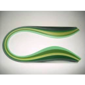 Quilled Creations . QUI Green Shades Quilling Paper (1/4'')
