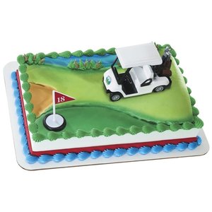 Bakemark . BKM Heading For The Green Golf Cart  Cake Topper