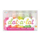 Ooly . OLY (DISC) Dot A Lot Dimensional Craft Paint Set Of 5 Neon