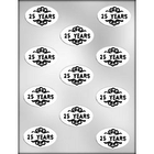 CK Products . CKP Number 25 Years Oval Mint Chocolate Mold