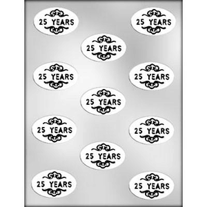 CK Products . CKP Number 25 Years Oval Mint Chocolate Mold
