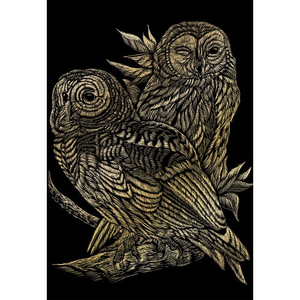 Royal (art supplies) . ROY Gold Engraving Owls