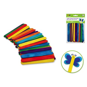 Krafty Kids . KFK Jumbo Multi Colored Craft Sticks 50PK