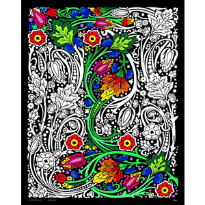 Stuff To Color . SFC 16X20 Velvet Poster Floral-Mania