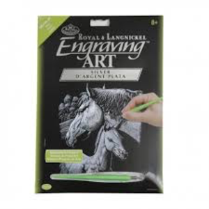 Royal (art supplies) . ROY Engrave Art Silver - Horses