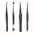 Excel Hobby Blade Corp. . EXL 4 Piece SS Tweezer Set