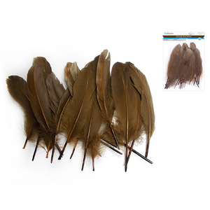 CraftMedley . CMD 8" Goose Feathers x12 C) Brown