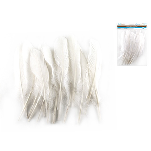 CraftMedley . CMD 8" Goose Feathers x12 White
