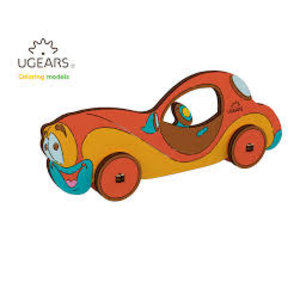 UGears . UGR UGears Car 3D-puzzle Coloring Model - 8 pieces