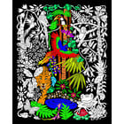 Stuff To Color . SFC 16 x 20 Velvet Rainforest Nature Art Animals
