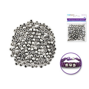 CraftMedley . CMD Pony Beads Metallic Silver