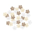 MultiCraft . MCI (DISC) Handmade Paper Flowers 30/Pkg Neutral W/Pearl Calyx