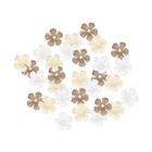 MultiCraft . MCI Handmade Paper Flowers 30/Pkg Neutral W/Pearl Calyx