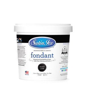 Satin Fine Foods . SFF Black Fondant - Satin Ice